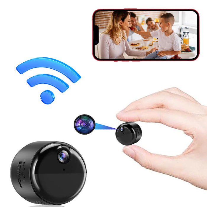 Camsoy C12 OIKAY Dual-Band WiFi Mini Security Camera, Night Vision, One-Way Audio, Magnetic Mount, 256GB MicroSD Support